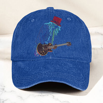Guns N’ Roses Guitar Graphic Denim Cap – Retro Vintage Dad Cap Gift For Dad (With Box)
