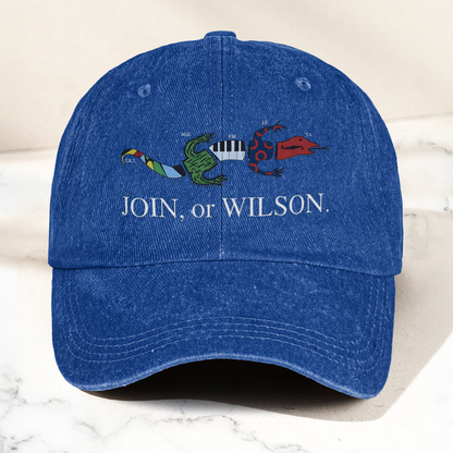 Join or Wilson Vintage Denim Cap – Retro Music Wilson Band Cap Gift For Dad (With Box)