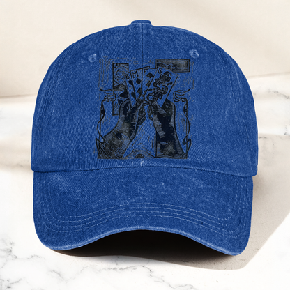 Billy Strings BMFS Playing Cards Woodcut Graphic Music Merch Denim Cap – Retro Vintage Dad Cap Gift For Dad (With Box)