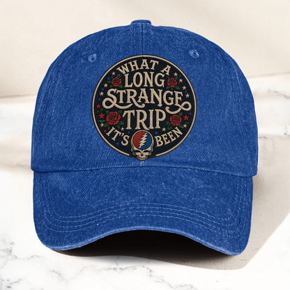 Grateful Dead What A Long Strange Trip It's Been Denim Cap – Retro Vintage Dad Cap Gift For Dad (With Box)