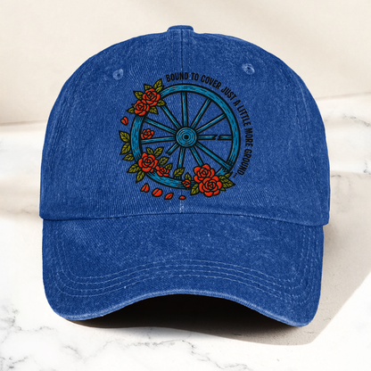 Grateful Dead Bound To Cover Just A Little More Ground Wheel Roses Denim Cap – Retro Vintage Dad Cap Gift For Dad (With Box)