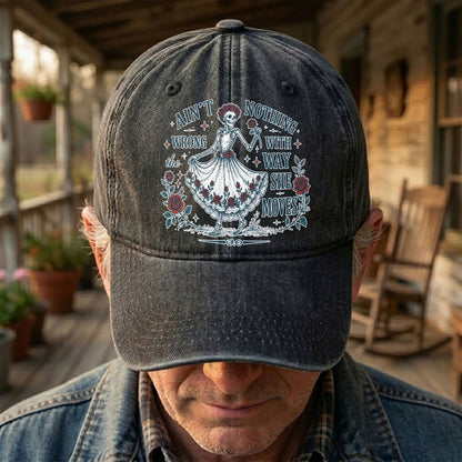Grateful Dead Sugar Magnolia Way She Moves Vintage Denim Cap – Retro Vintage Dad Cap Gift For Dad (With Box)