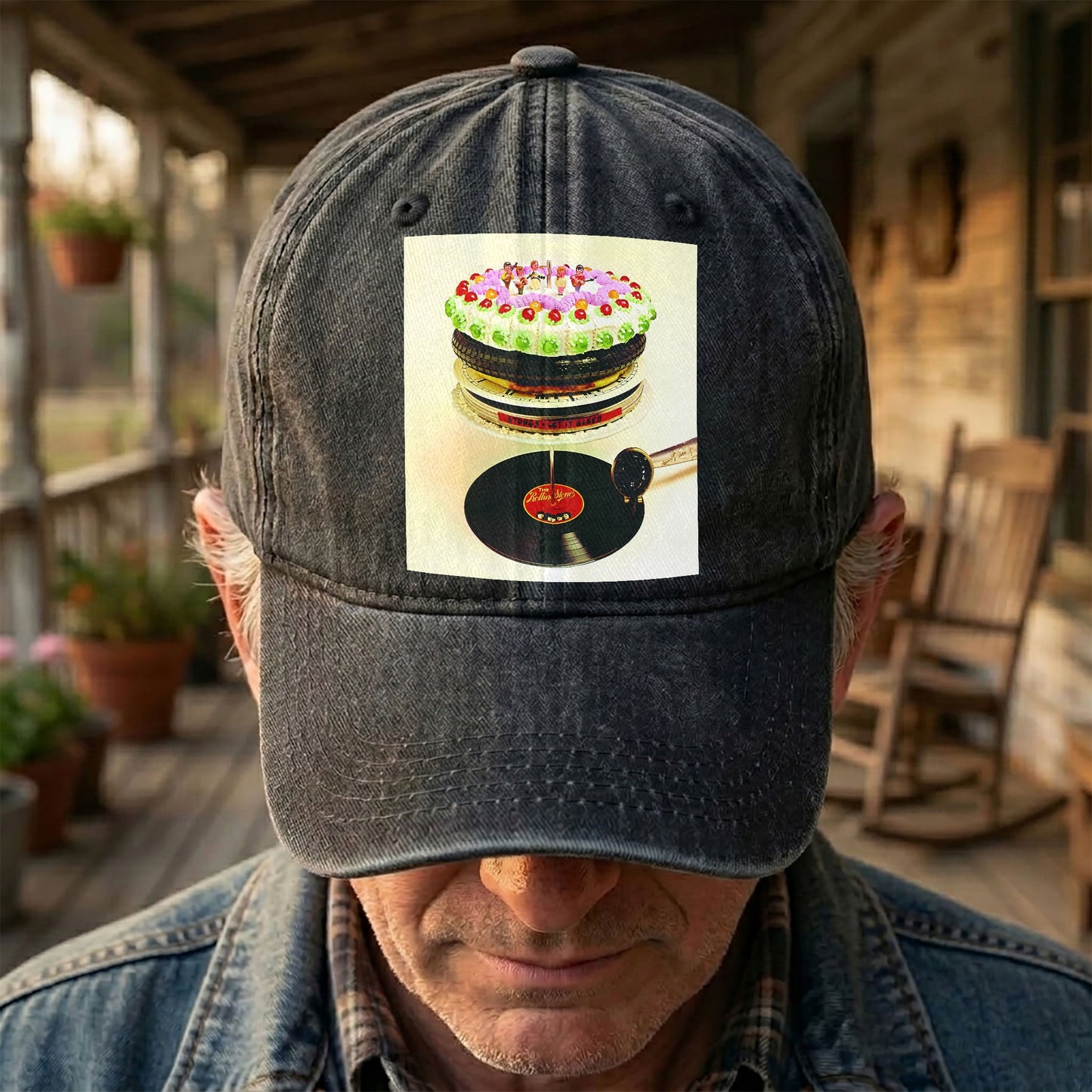 The Rolling Stones Let It Bleed Music Merch Denim Cap – Retro Vintage Dad Cap Gift For Dad (With Box)