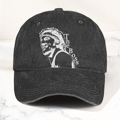 The Boss Bruce Springsteen Portrait Denim Cap – Retro Music Fan Merch Cap Gift For Dad (With Box)
