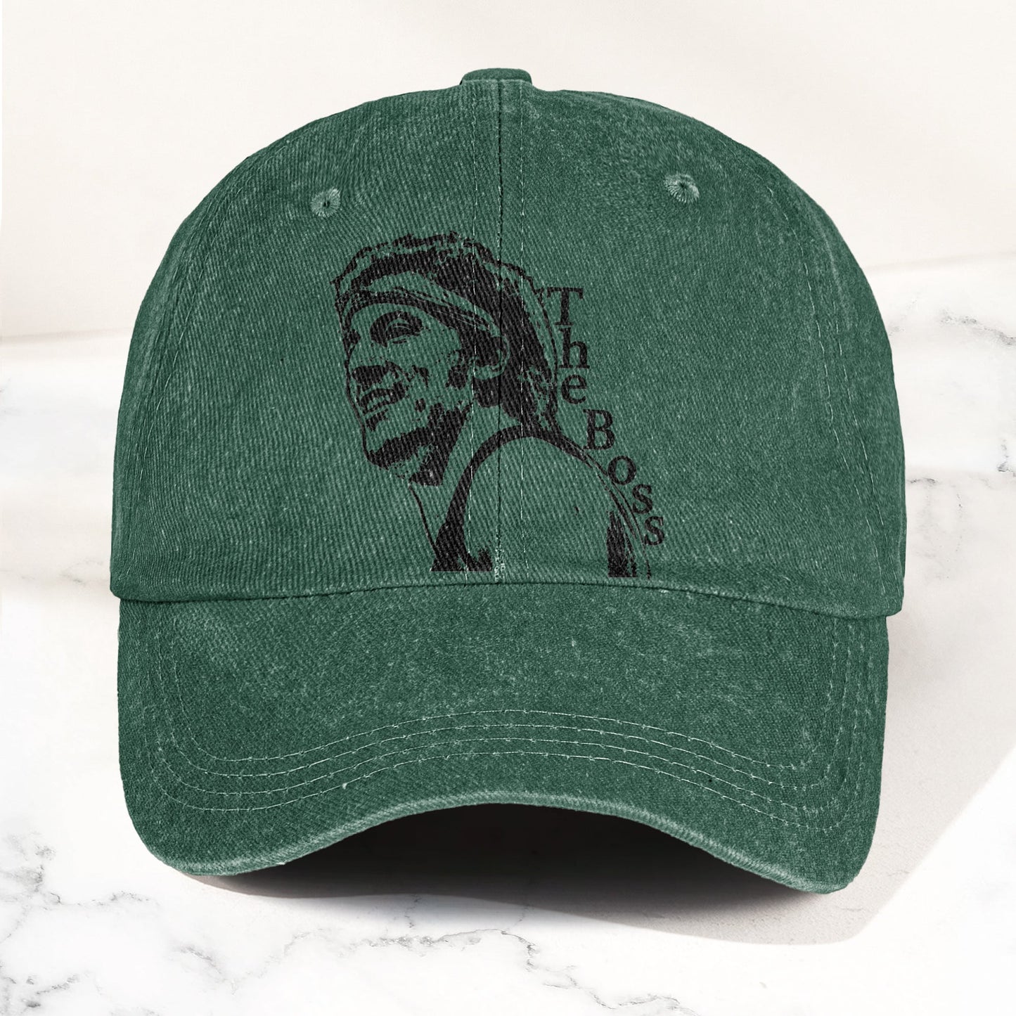 The Boss Bruce Springsteen Portrait Denim Cap – Retro Music Fan Merch Cap Gift For Dad (With Box)
