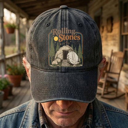 The Rolling Stones Christian Parody Empty Tomb Music Merch Denim Cap – Retro Vintage Dad Cap Gift For Dad (With Box)