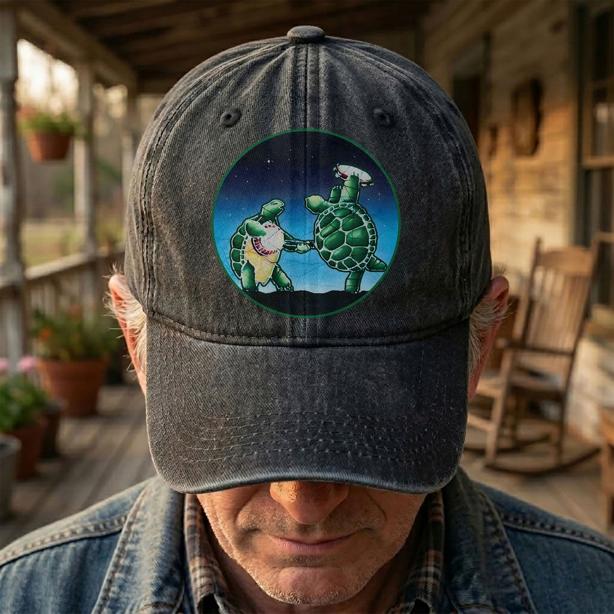 Grateful Dead Terrapin Station Denim Cap – Grateful Dead Tribute Merch Dad Hat (With Box)