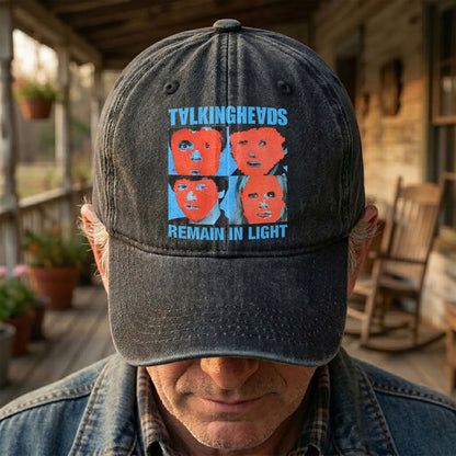 Talking Heads Remain in Light Punk Rock Music Denim Cap – Retro Music Fan Cap Gift For Dad (With Box)