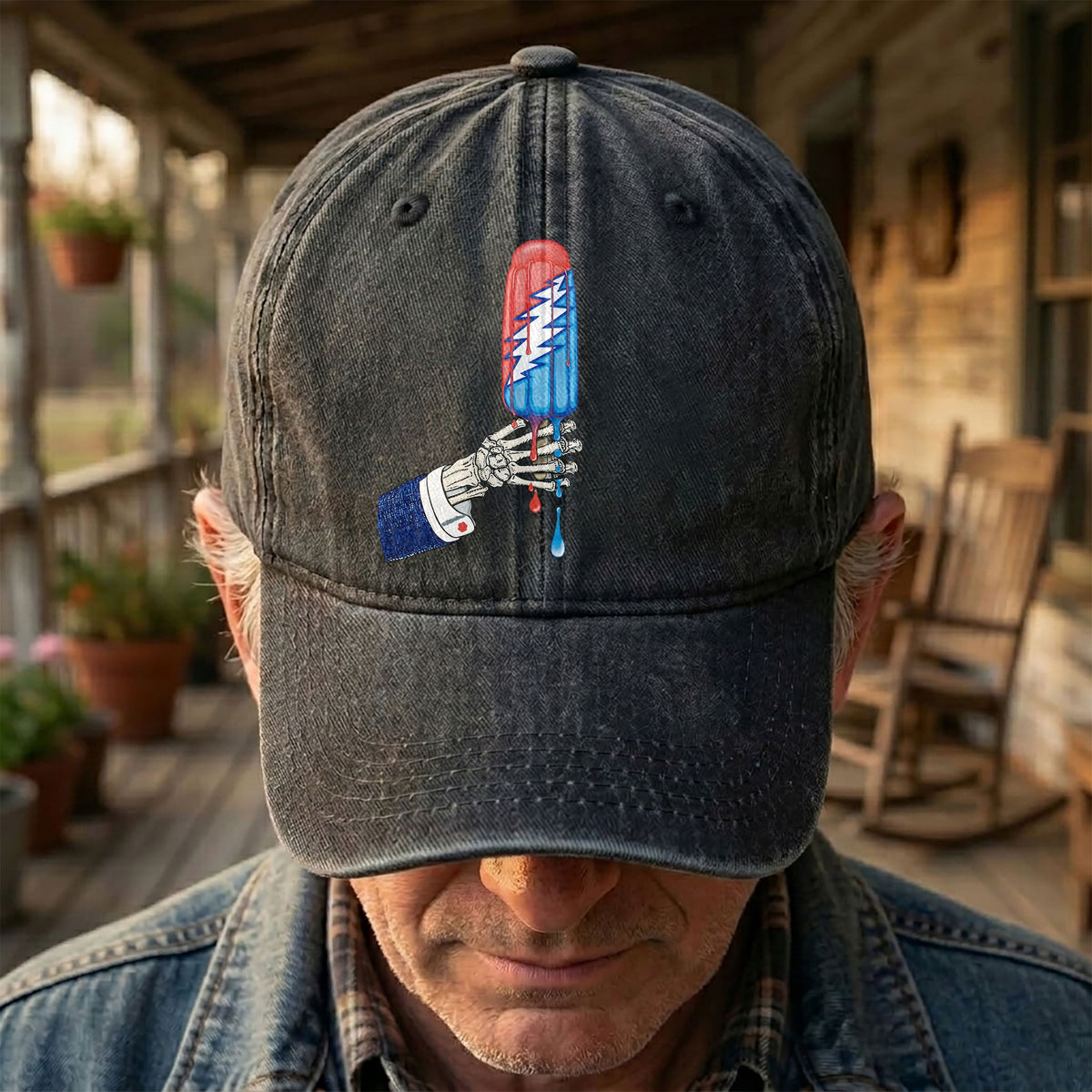 Grateful Dead Rocket Pop Denim Cap – Retro Music Fan Merch Cap Gift For Dad (With Box)