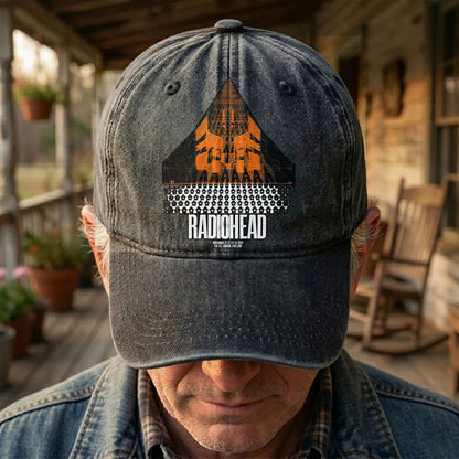 Radiohead Live in London Denim Cap – Retro Radiohead Tribute Merch Dad Hat (With Box)