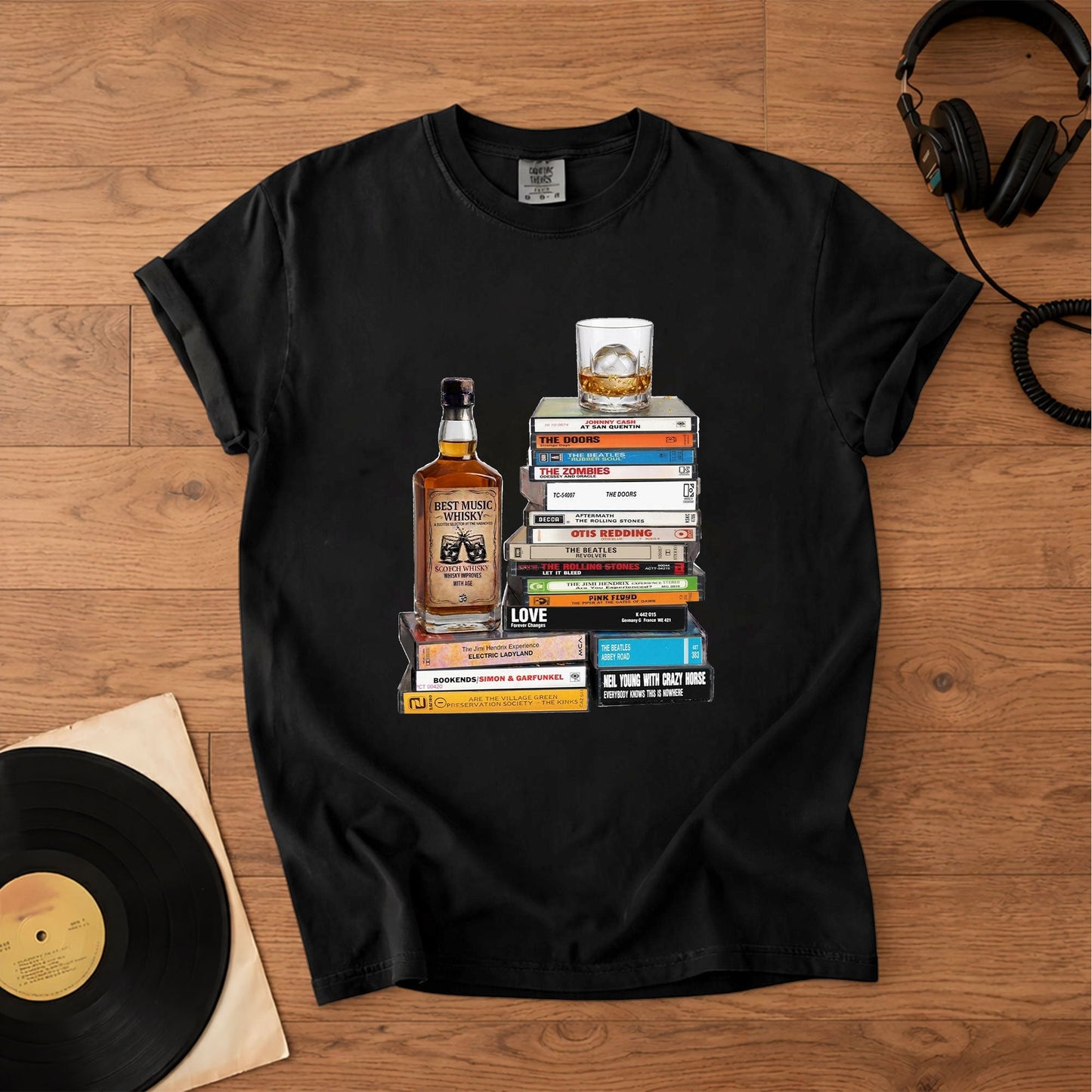 The Beatles Cassette Collection T-Shirt – Retro Music The Beatles Band Merch Tee