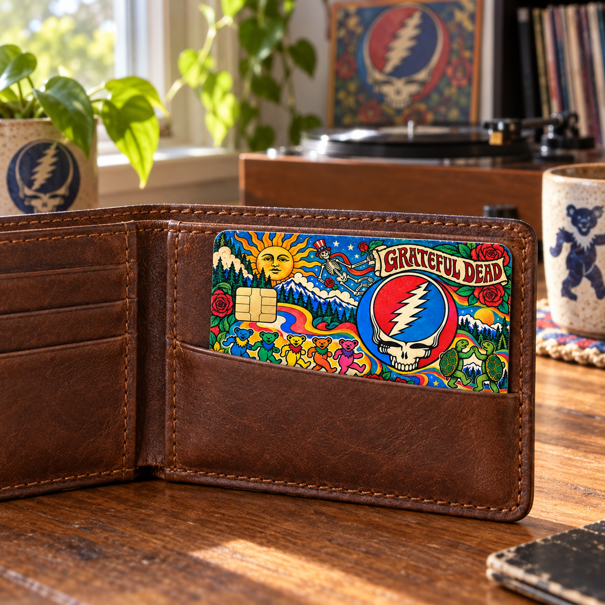 Grateful Dead Credit Card Sticker  Reflective PVC Card Skin