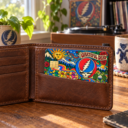 Grateful Dead Credit Card Sticker  Reflective PVC Card Skin