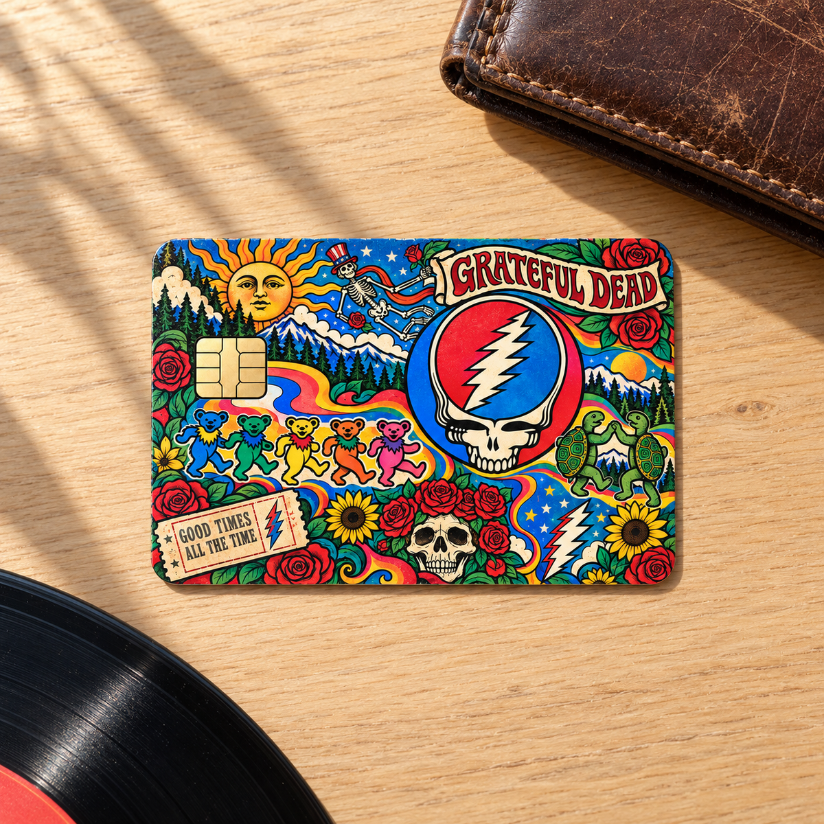 Grateful Dead Credit Card Sticker  Reflective PVC Card Skin