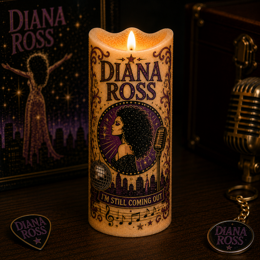 Diana Ross LED Flameless Candle –  Music Decorative Candle with Warm Flickering Light