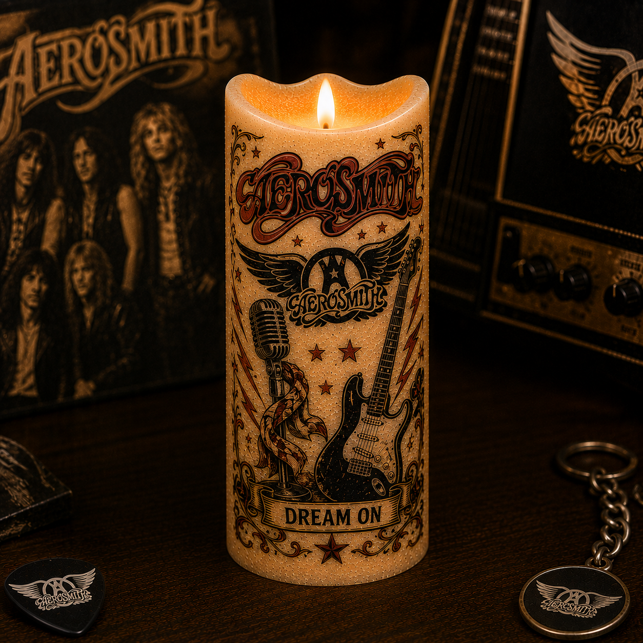 Aerosmith LED Flameless Candle –  Music Decorative Candle with Warm Flickering Light
