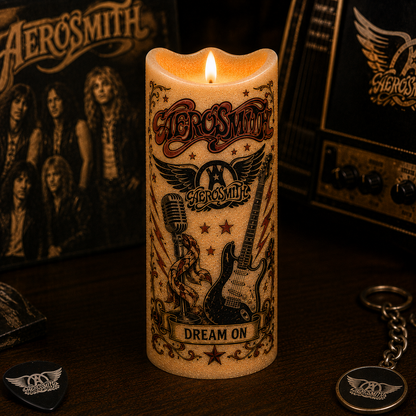 Aerosmith LED Flameless Candle –  Music Decorative Candle with Warm Flickering Light