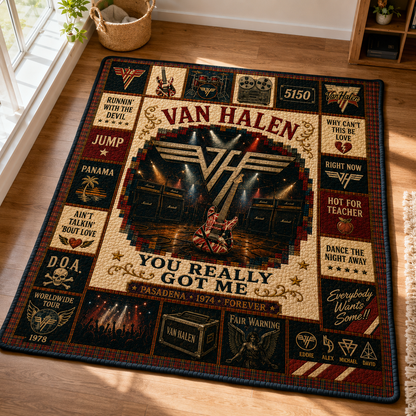 Van Halen Quilt Blanket – Iconic Symbol Nostalgic High Quality Blanket