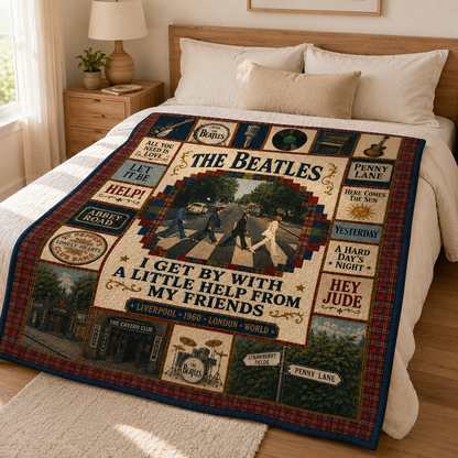 The Beatles Quilt Blanket – Iconic Symbol Nostalgic High Quality Blanket
