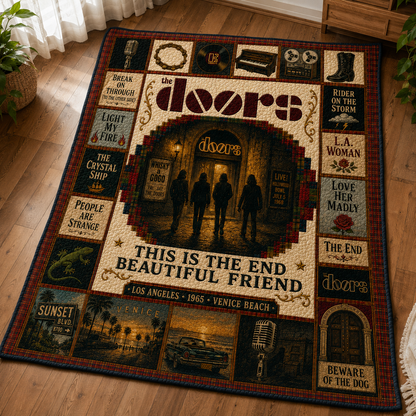 The Doors Quilt Blanket – Iconic Symbol Nostalgic High Quality Blanket