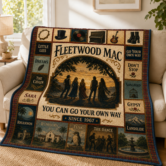 FleetWood Mac Quilt Blanket – Iconic Symbol Nostalgic High Quality Blanket