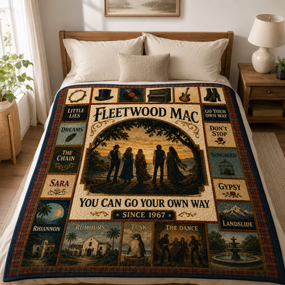 FleetWood Mac Quilt Blanket – Iconic Symbol Nostalgic High Quality Blanket