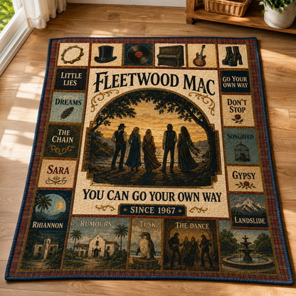 FleetWood Mac Quilt Blanket – Iconic Symbol Nostalgic High Quality Blanket