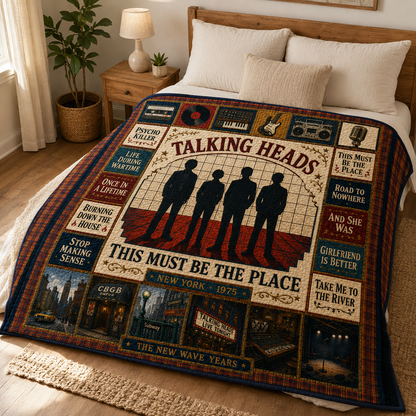 Talking Heads Quilt Blanket – Iconic Symbol Nostalgic High Quality Blanket