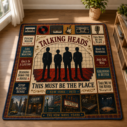 Talking Heads Quilt Blanket – Iconic Symbol Nostalgic High Quality Blanket