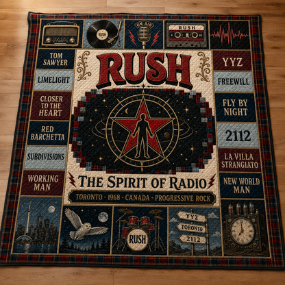 Rush Quilt Blanket – Iconic Symbol Nostalgic High Quality Blanket