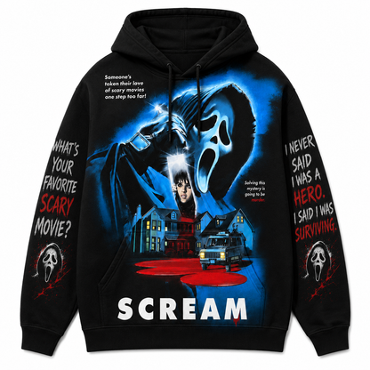 Scream Ghostface Halloween Hoodie – Horror Movie 3D Print Pullover for Horror Fans