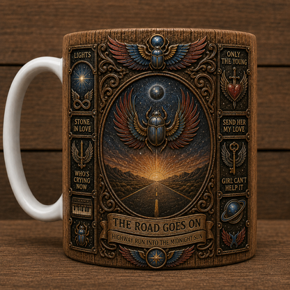 Journey Vintage Wood Style Mug – Journey Band Ceramic Coffee Mug, Classic Rock Fan Gift