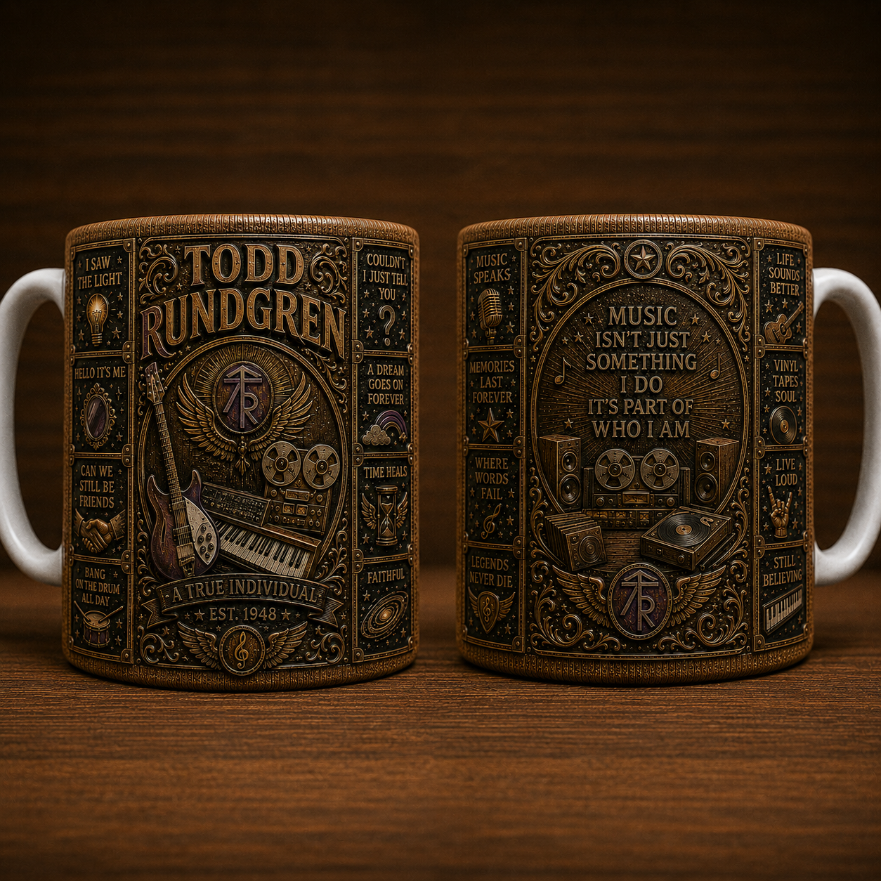 Todd Rundgren Mug, Vintage Rock Coffee Mug, Hello It's Me Ceramic Cup, I Saw The Light Gift, Classic Progressive Rock Fan Mug
