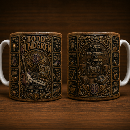 Todd Rundgren Mug, Vintage Rock Coffee Mug, Hello It's Me Ceramic Cup, I Saw The Light Gift, Classic Progressive Rock Fan Mug