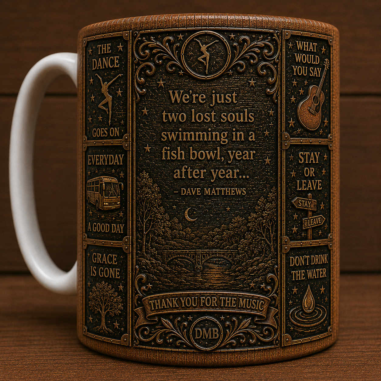 Dave Matthews Band Mug, Vintage Dave Matthews Band Coffee Mug, DMB Ceramic Cup, #41 Mug, Ants Marching Gift, Dave Matthews Fan Gift