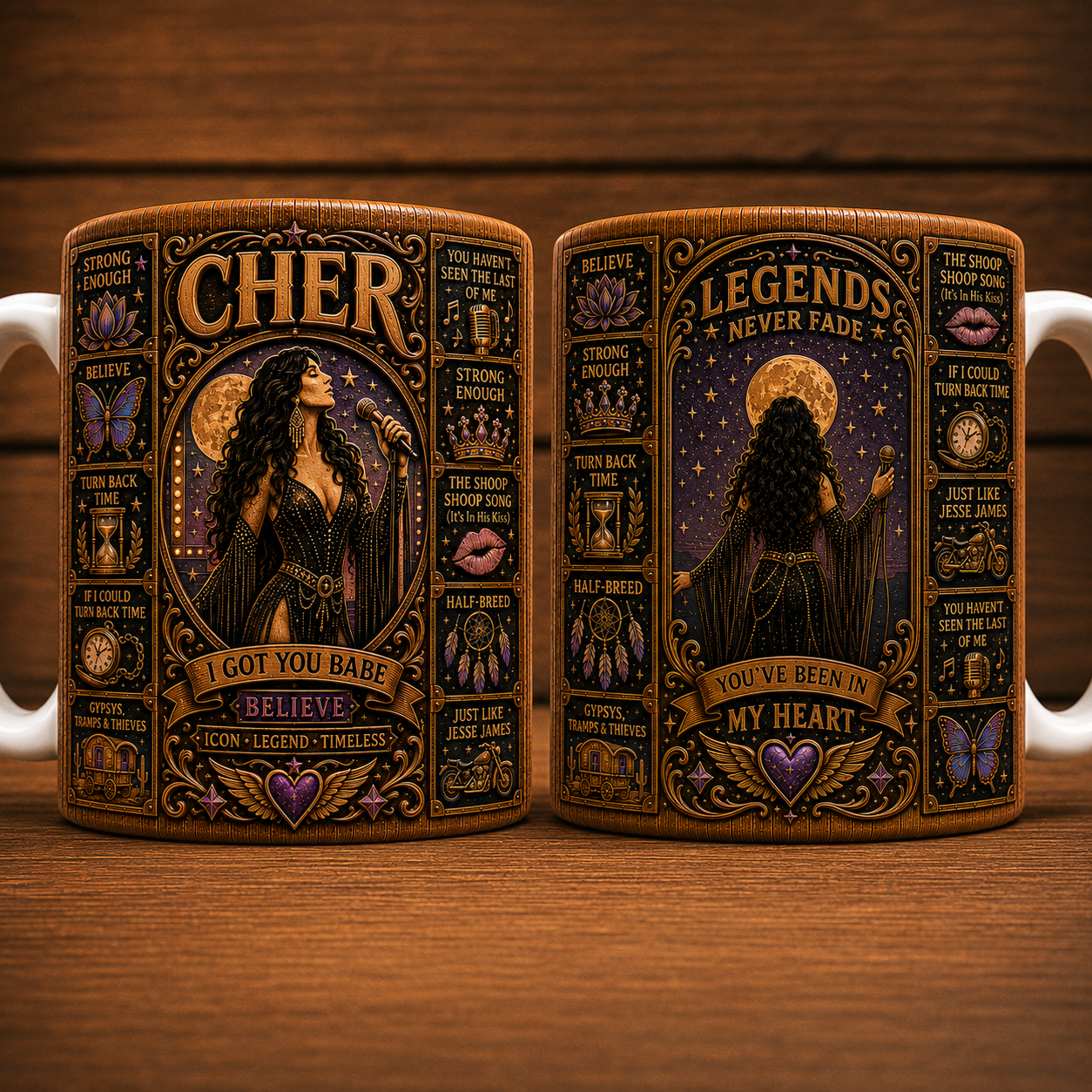 Cher Believe Mug, Vintage Cher Coffee Mug, Icon Legend Timeless Ceramic Mug, Believe Gift for Cher Fans, Pop Music Lover Mug