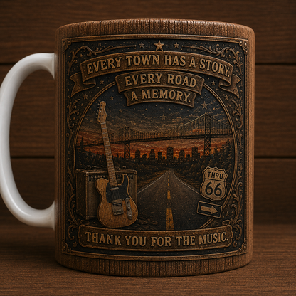 Bruce Springsteen The Boss Mug, Vintage Bruce Springsteen Coffee Mug, Born to Run Ceramic Mug, Heartland Rocker Gift, Classic Rock Fan Cup
