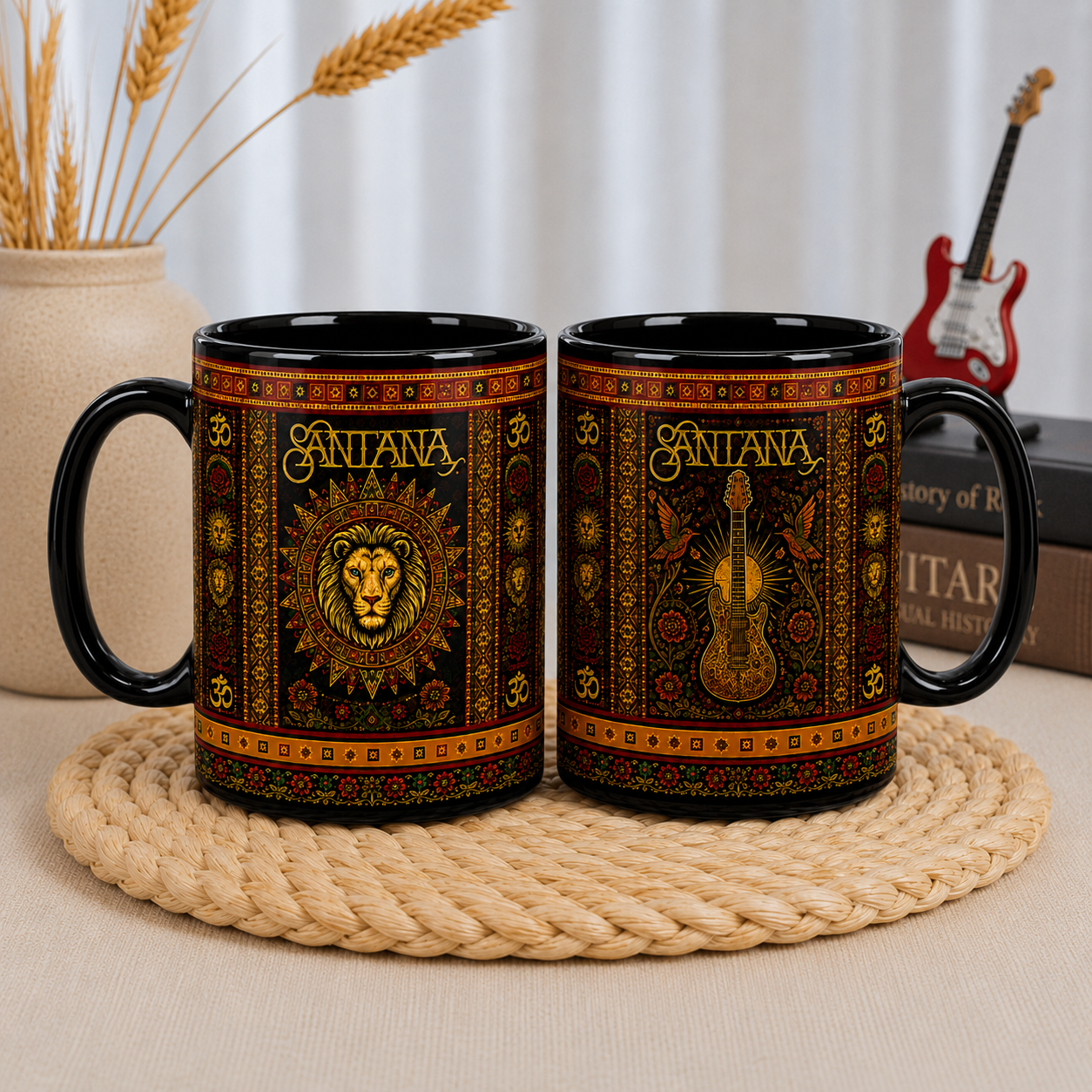 Santana Band Ceramic Mug Latin Rock Music Fan Gift Classic Rock Collectible