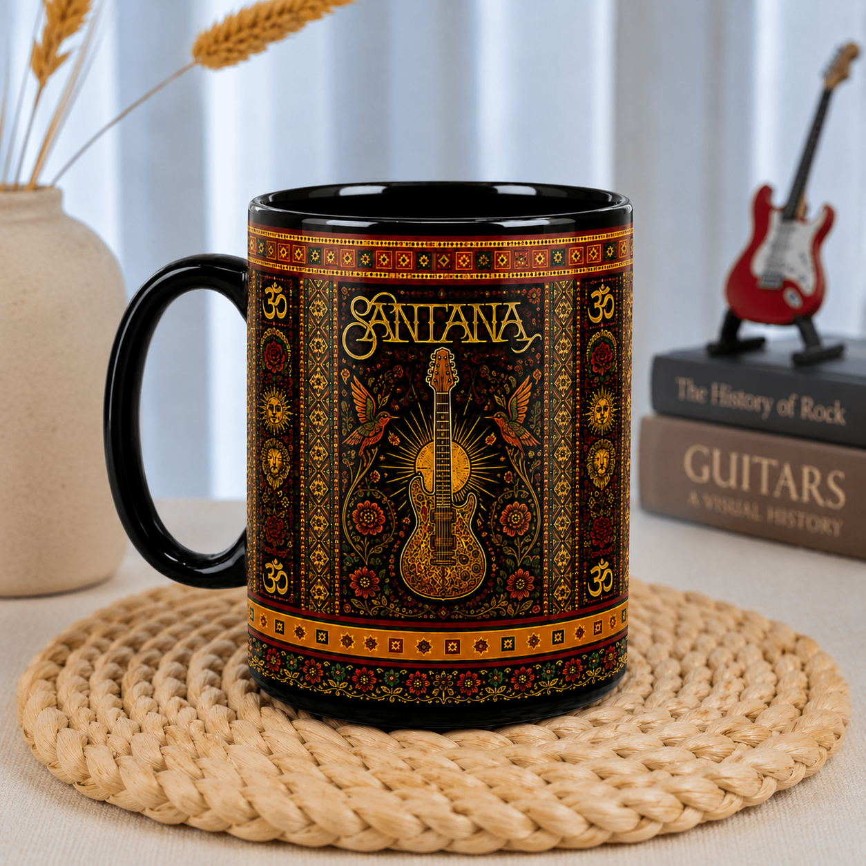 Santana Band Ceramic Mug Latin Rock Music Fan Gift Classic Rock Collectible