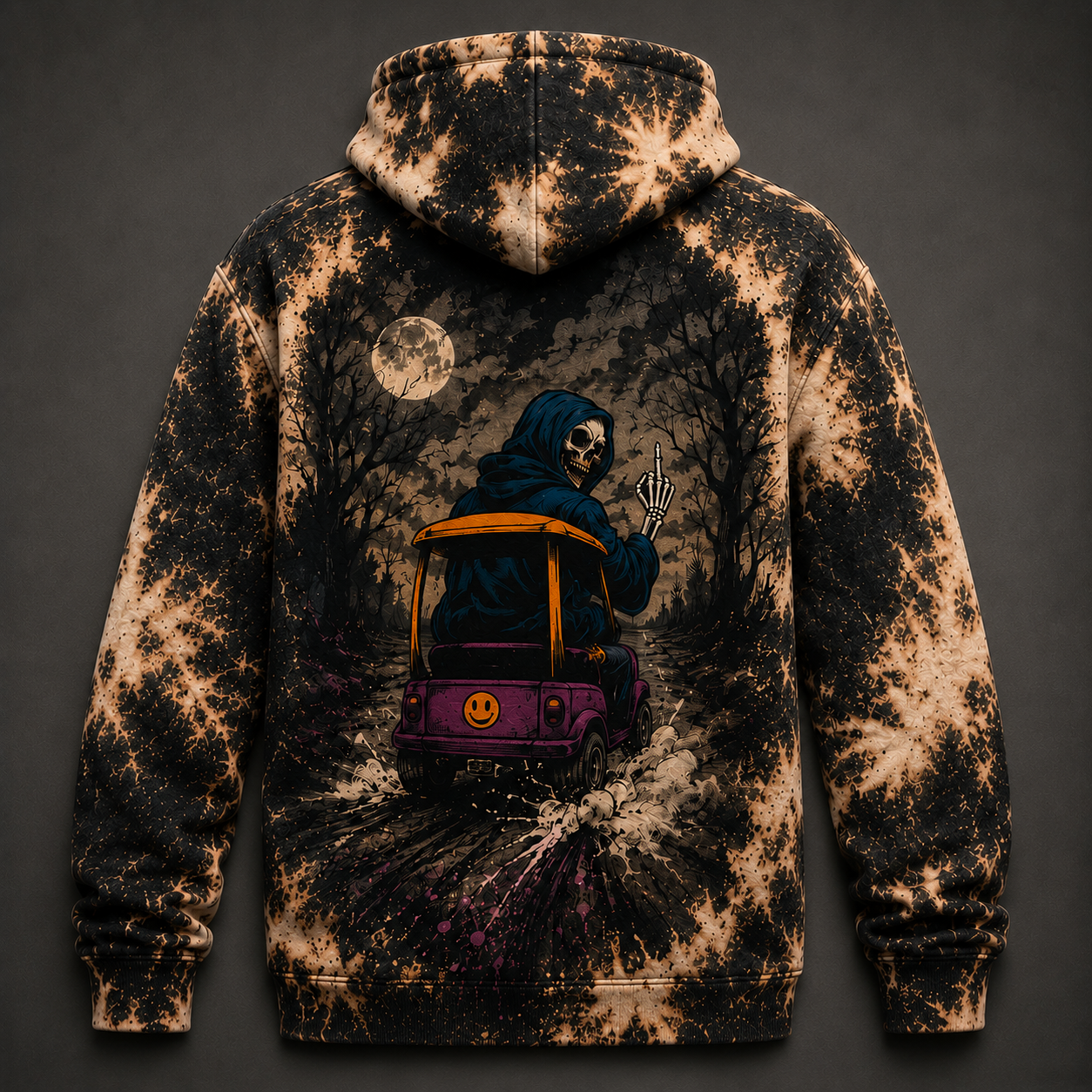 Funny GhostFace Golf Cart Hoodie – "Send Your Location" Halloween All Over Print Hoodie,  Spooky Hooded Sweatshirt