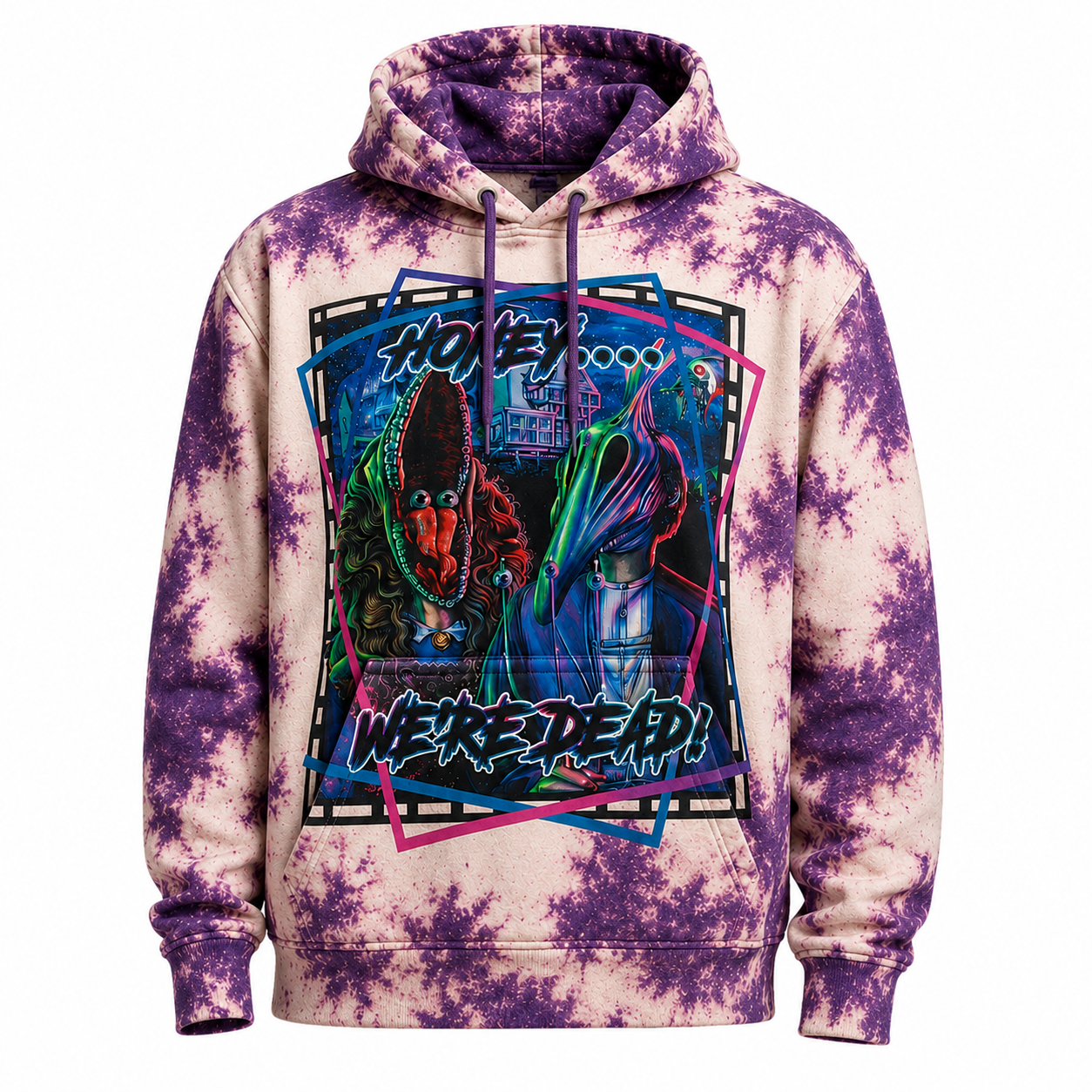 The Suffering Halloween Hoodie – We're Dead Horror All Over Print Hoodie, Cosmic Creature Gothic Sweatshirt, Spooky Halloween Gift