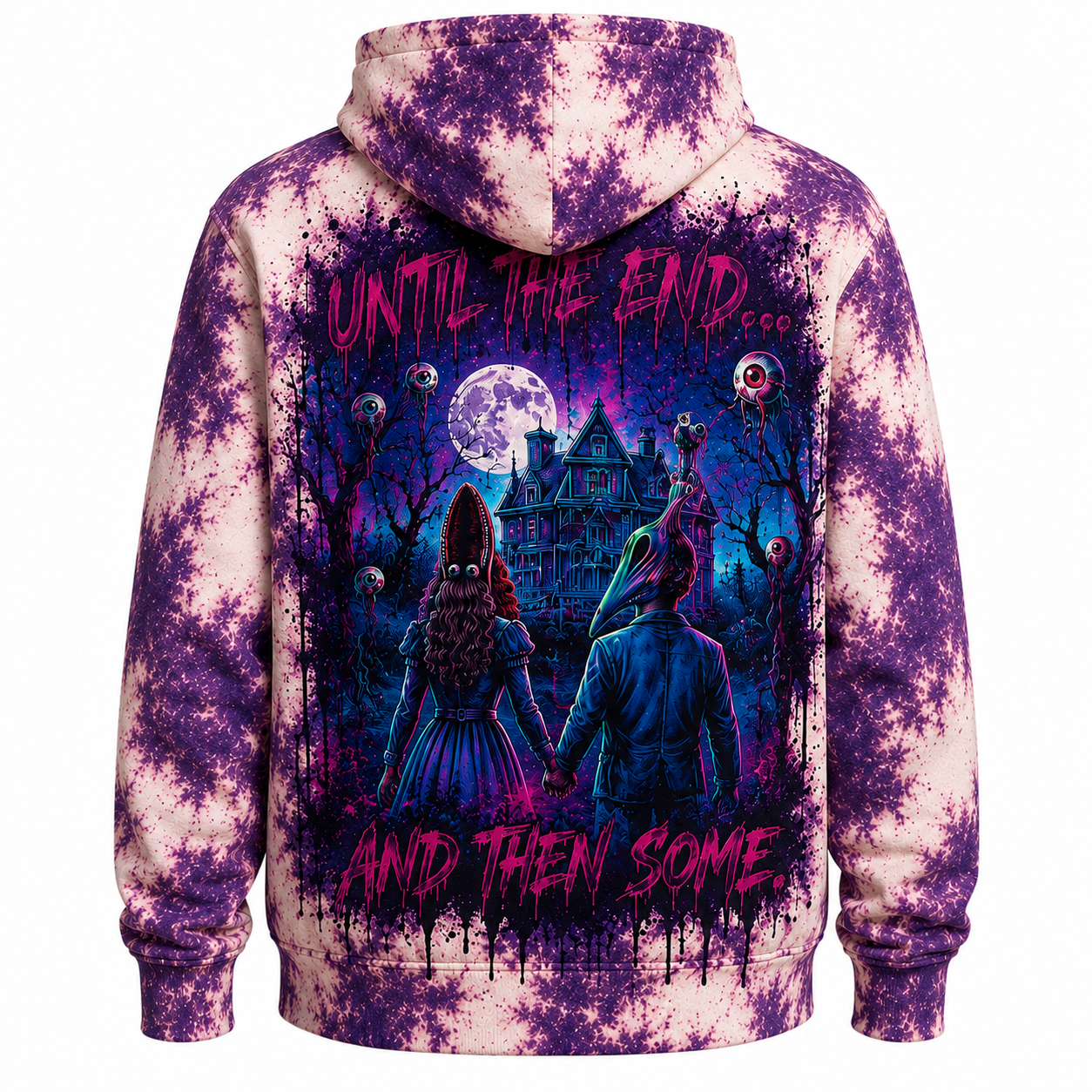 The Suffering Halloween Hoodie – We're Dead Horror All Over Print Hoodie, Cosmic Creature Gothic Sweatshirt, Spooky Halloween Gift