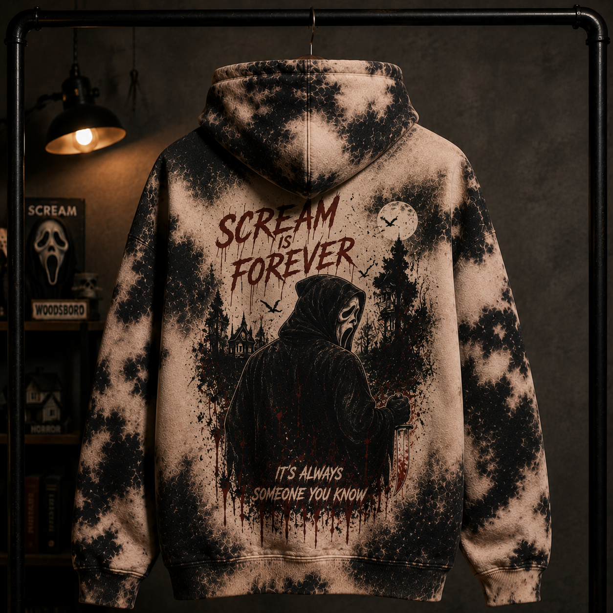Ghostface Halloween Hoodie – What's Your Favorite Scary Movie? Horror All Over Print Hoodie, Slasher Halloween Sweatshirt, Gothic Gift