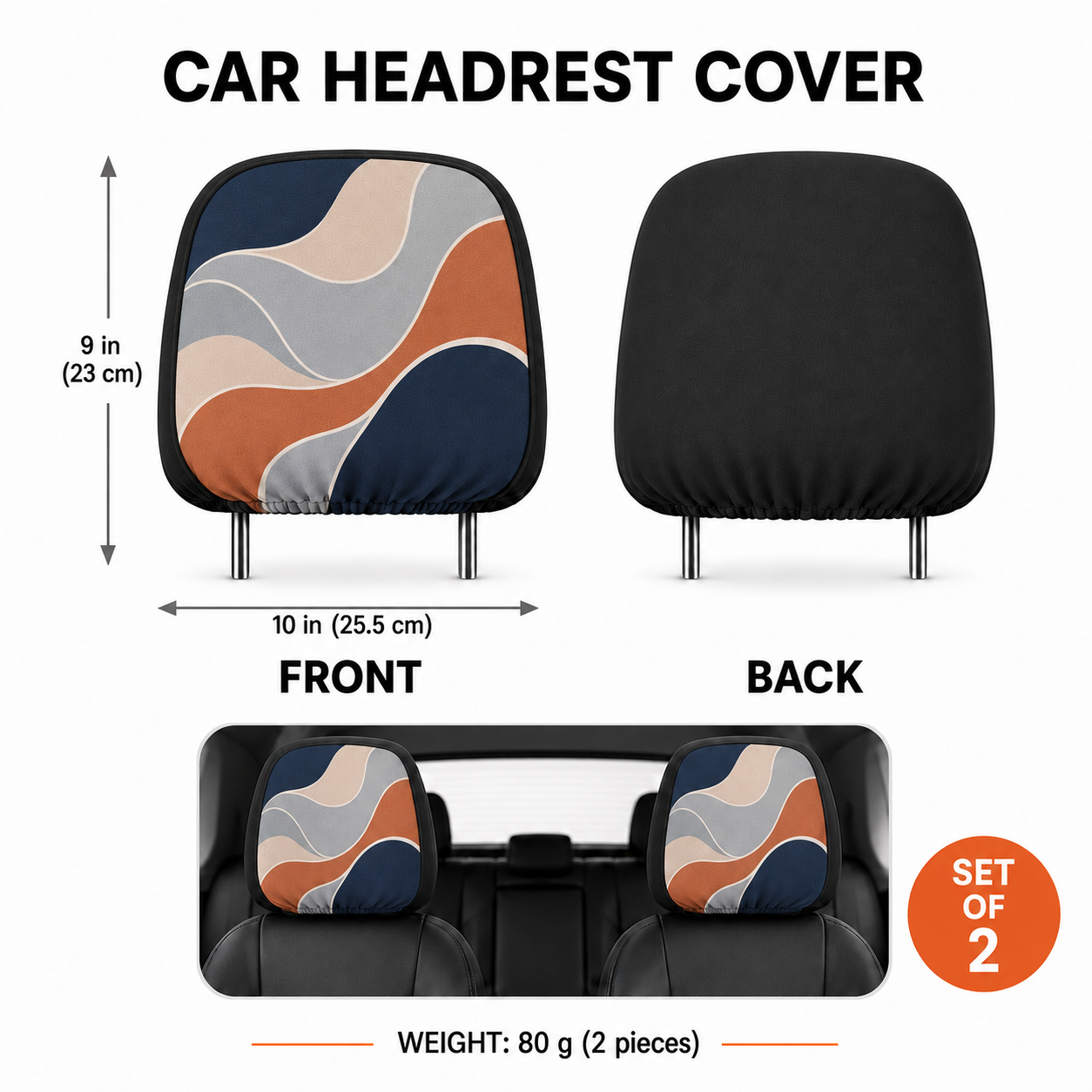 Leatherface Horror Car Headrest Cover – Spooky Horror Halloween Car Accessory