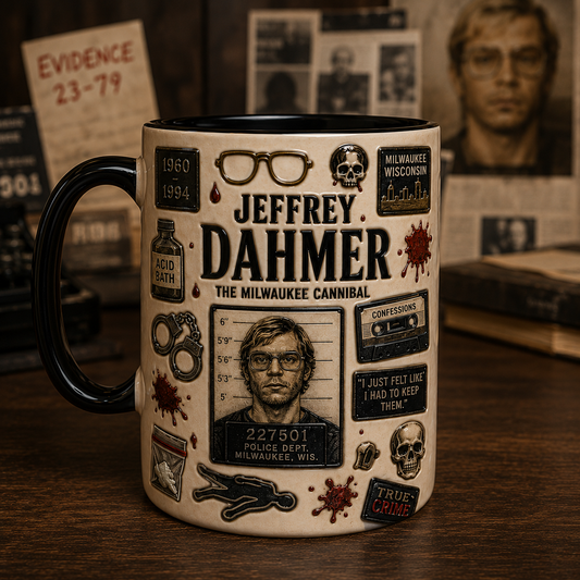 Jeffrey Dahmer True Crime Coffee Mug – Milwaukee Cannibal Documentary Inspired Ceramic Mug | True Crime Fan Gift
