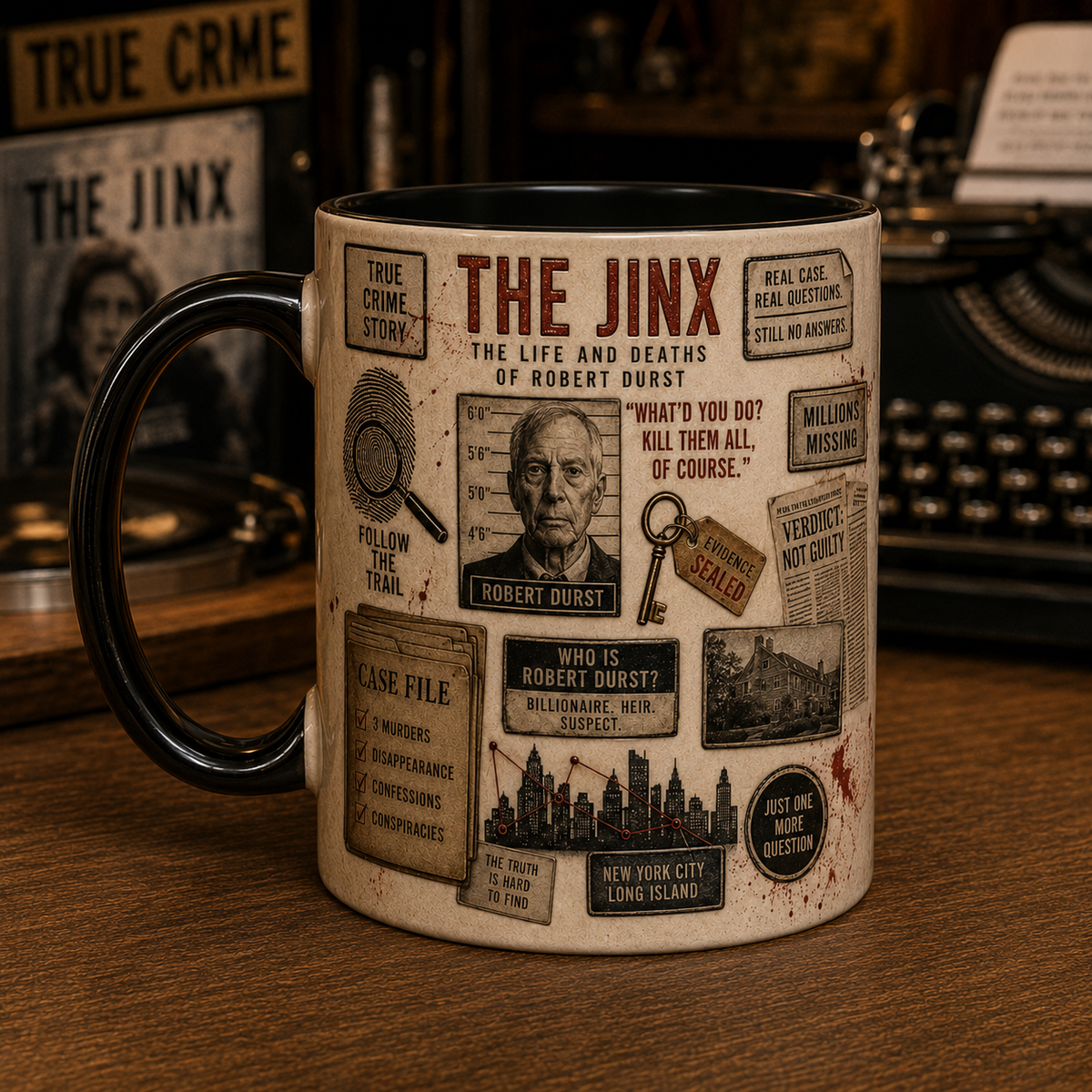The Jinx Robert Durst True Crime Coffee Mug – Documentary Fan Gift | True Crime Lover Ceramic Mug