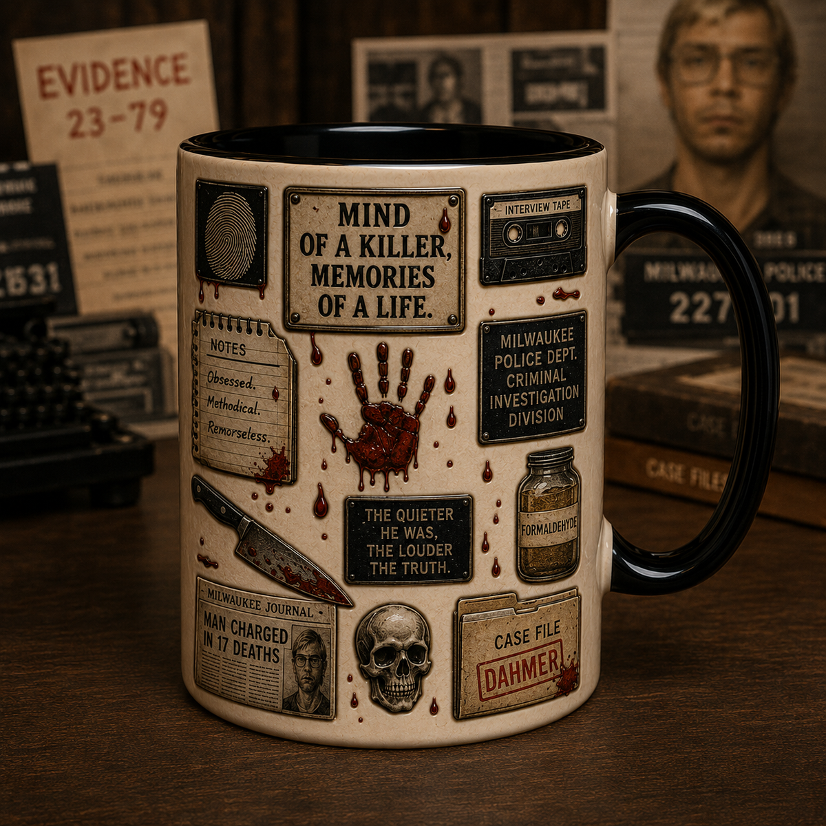 Jeffrey Dahmer True Crime Coffee Mug – Milwaukee Cannibal Documentary Inspired Ceramic Mug | True Crime Fan Gift