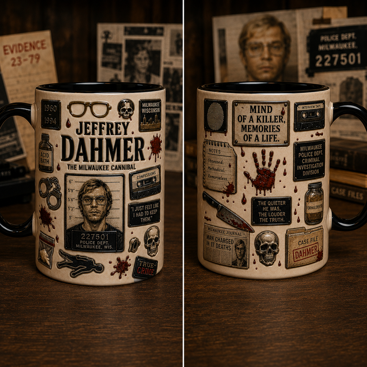 Jeffrey Dahmer True Crime Coffee Mug – Milwaukee Cannibal Documentary Inspired Ceramic Mug | True Crime Fan Gift