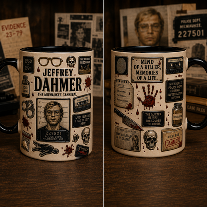 Jeffrey Dahmer True Crime Coffee Mug – Milwaukee Cannibal Documentary Inspired Ceramic Mug | True Crime Fan Gift