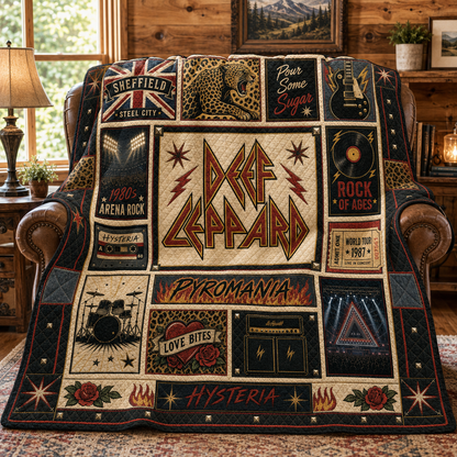 Def Leppard Quilt Blanket – Iconic Symbol Inspired High Quality Quilt Blanket